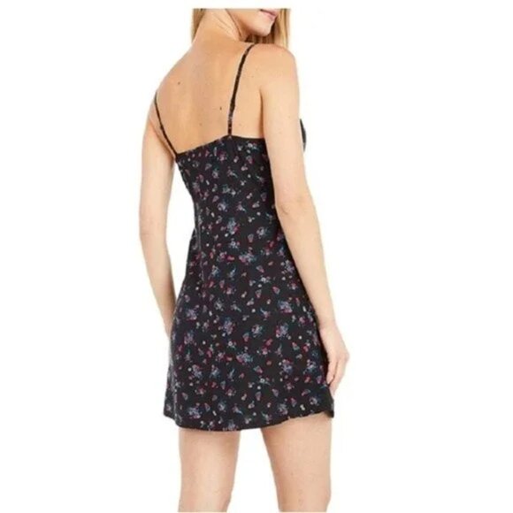 VANS Black Floral Mandi Cami Dress Medium - Picture 2 of 8
